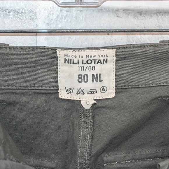 Nili Lotan Women's French Military Pants ankle zip in Grey Size 0 - Picture 2 of 9